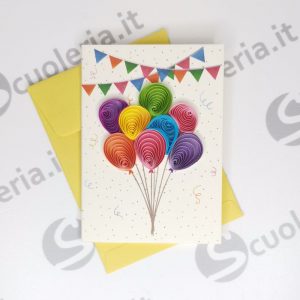 Biglietto auguri mini Origamo Quilling Cupcake 