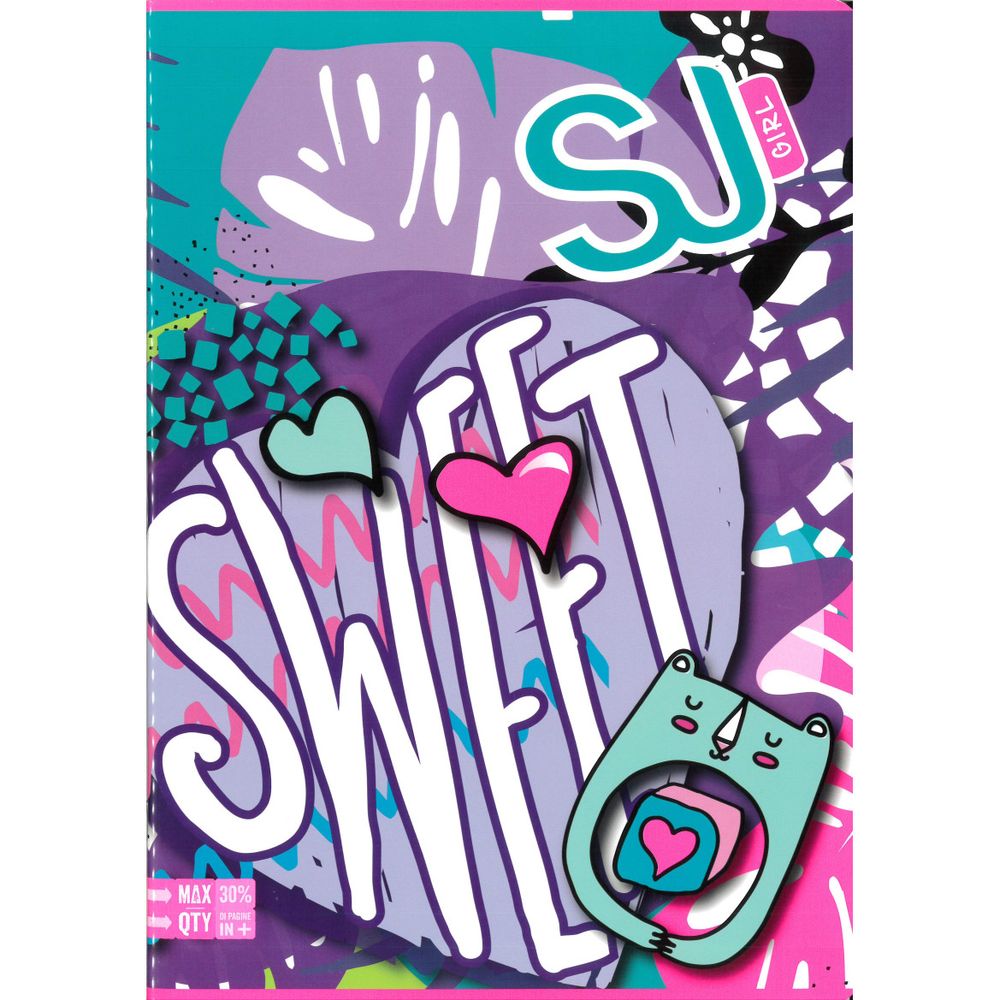 Maxi quaderno Seven sj gang FACCE girl rigatura A 1 e 2 elementare (€2,50)